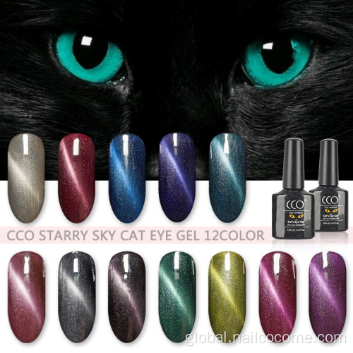 Cat Eye Glitter Nails CCO Best price of high density cat eye gel nails Supplier